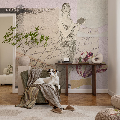 Fototapet børneværelse Nostalgisk collage