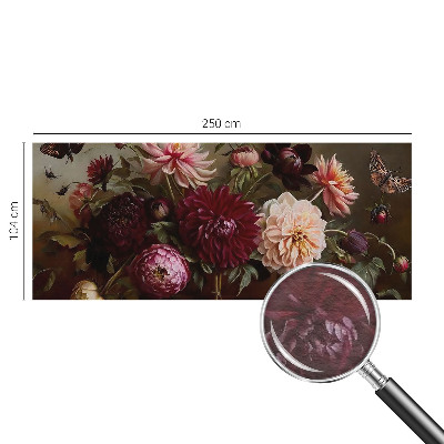 Fotovæg soveværelse Blomstermajestæt