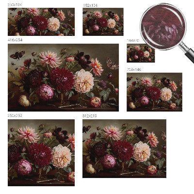 Fotovæg soveværelse Blomstermajestæt