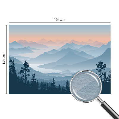 Fotovæg stue Bjergpanorama