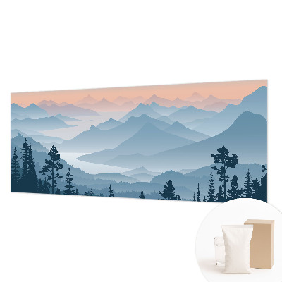 Fotovæg stue Bjergpanorama