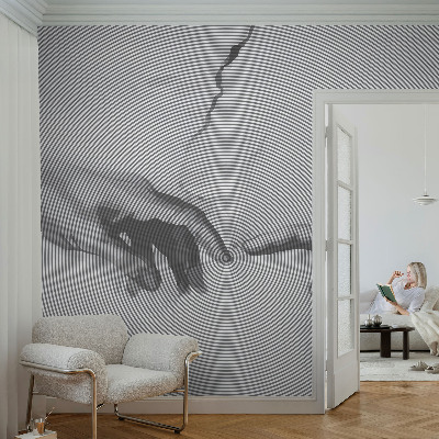 Modern fototapet med motiv af hypnotiske hænder