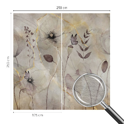 Høj kvalitet fototapet Delikate blomster