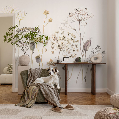 Fototapet med motiv af vilde blomster