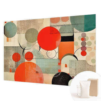 3D fototapet med et farverigt abstrakt motiv