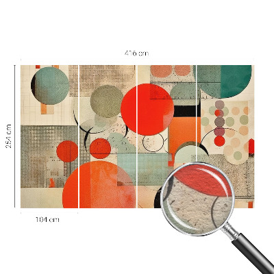 3D fototapet med et farverigt abstrakt motiv