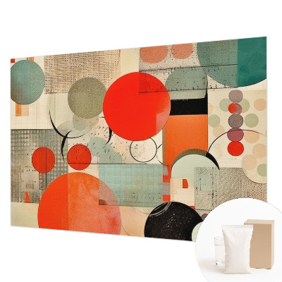 3D fototapet med et farverigt abstrakt motiv