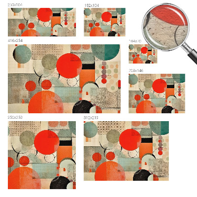 3D fototapet med et farverigt abstrakt motiv