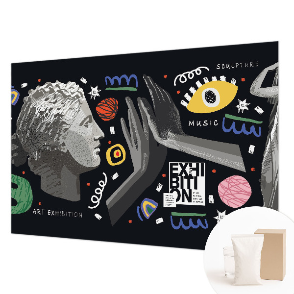 Væg tapet En farverig udstilling