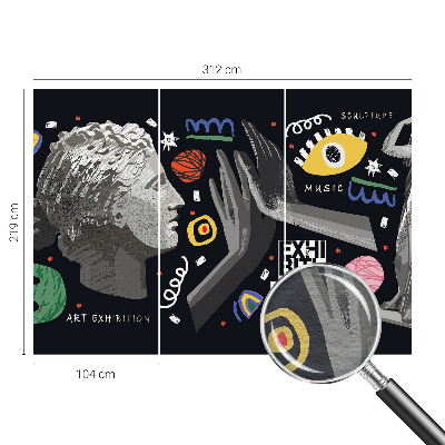 Væg tapet En farverig udstilling