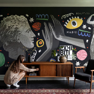 Væg tapet En farverig udstilling