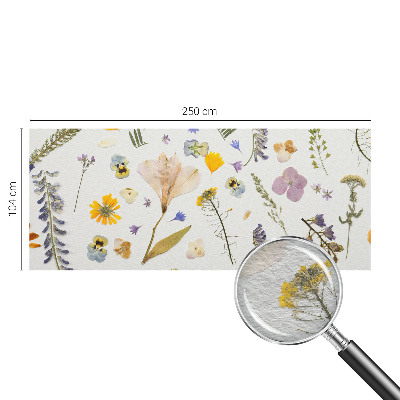 Fototapet soveværelse med forårsblomster