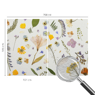 Fototapet soveværelse med forårsblomster
