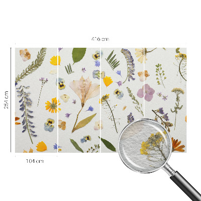 Fototapet soveværelse med forårsblomster