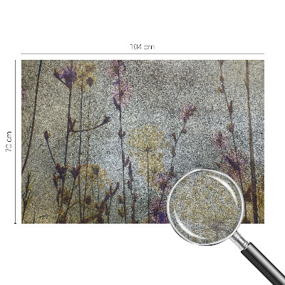 Fototapet stue med motiv af vilde blomster