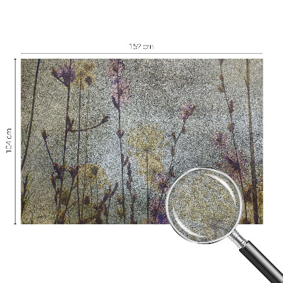 Fototapet stue med motiv af vilde blomster