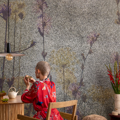 Fototapet stue Vilde blomster