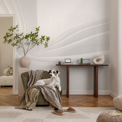 Fotovæg soveværelse Bølgede linjer