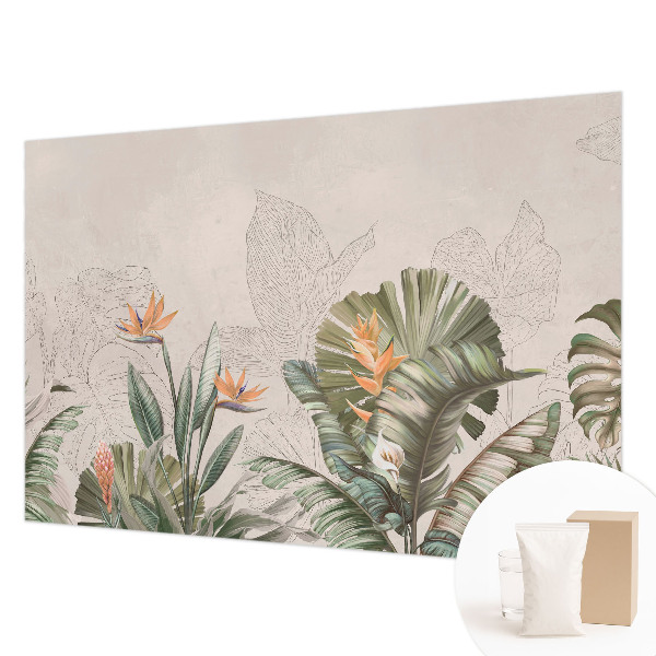 Stor fototapet med tropiske blomster