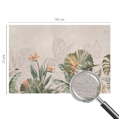 Stor fototapet med tropiske blomster