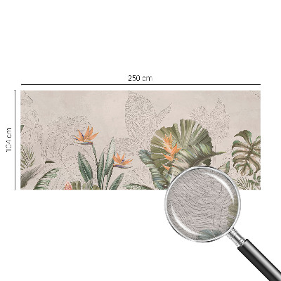 Stor fototapet med tropiske blomster