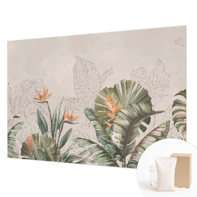 Stor fototapet med tropiske blomster