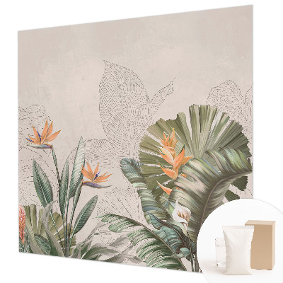 Stor fototapet med tropiske blomster