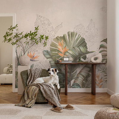 Stor fototapet Tropiske blomster