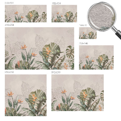 Stor fototapet med tropiske blomster