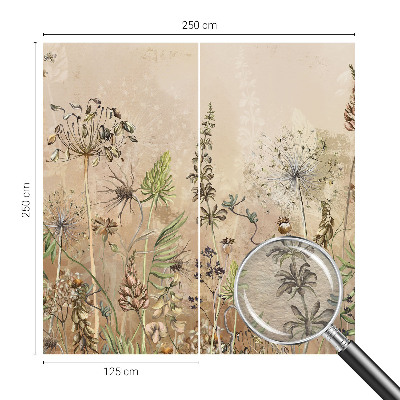 Foto tapet Rustikke blomster