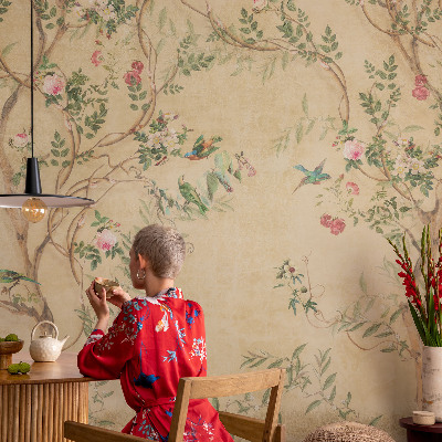 Fototapet til børn med blomsterdetaljer