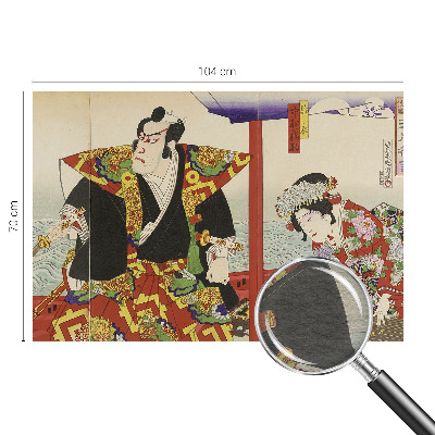 Fototapet stue med motiv af japansk teater