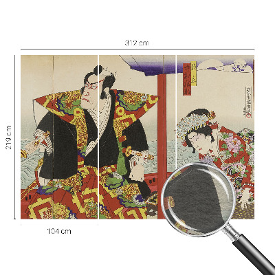 Fototapet stue med motiv af japansk teater