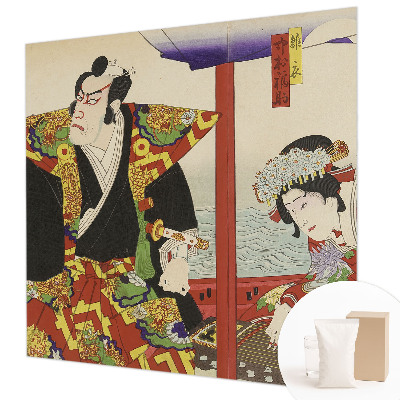 Fototapet stue med motiv af japansk teater