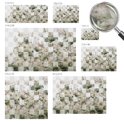 Fototapet til børn Lotusmønstre