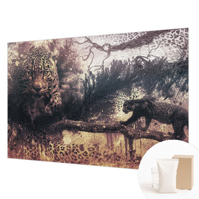 Fotovæg stue Skovtema