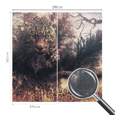 Fotovæg stue Skovtema