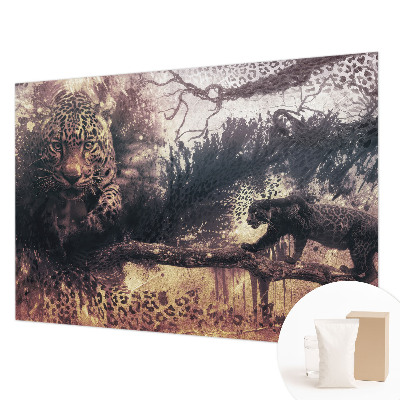 Fotovæg stue Skovtema