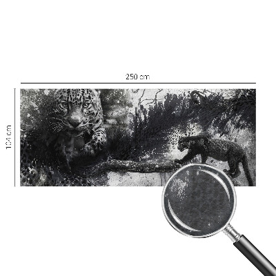 Fotovæg soveværelse Abstrakte leoparder