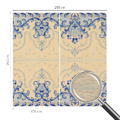 Fototapet på mål Blå ornamenter