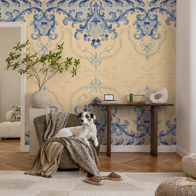 Fototapet på mål Blå ornamenter