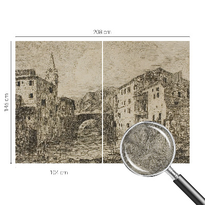 Høj kvalitet fototapet med bypanorama