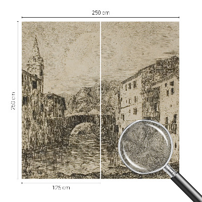 Høj kvalitet fototapet med bypanorama