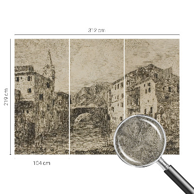 Høj kvalitet fototapet med bypanorama
