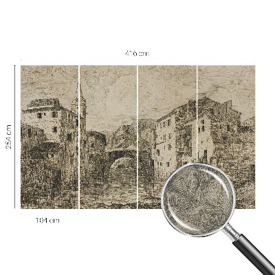 Høj kvalitet fototapet med bypanorama