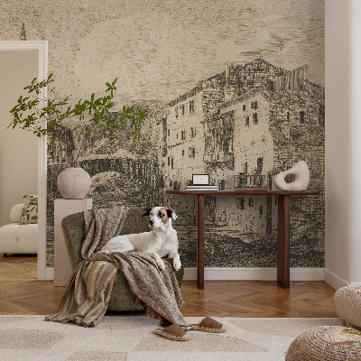 Høj kvalitet fototapet med bypanorama