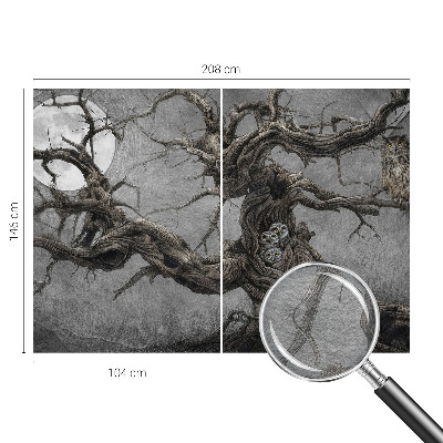 Non-woven fototapet med motiv af en mystisk ugle