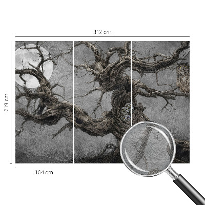 Non-woven fototapet med motiv af en mystisk ugle