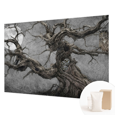 Non-woven fototapet med motiv af en mystisk ugle