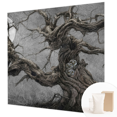 Non-woven fototapet med motiv af en mystisk ugle